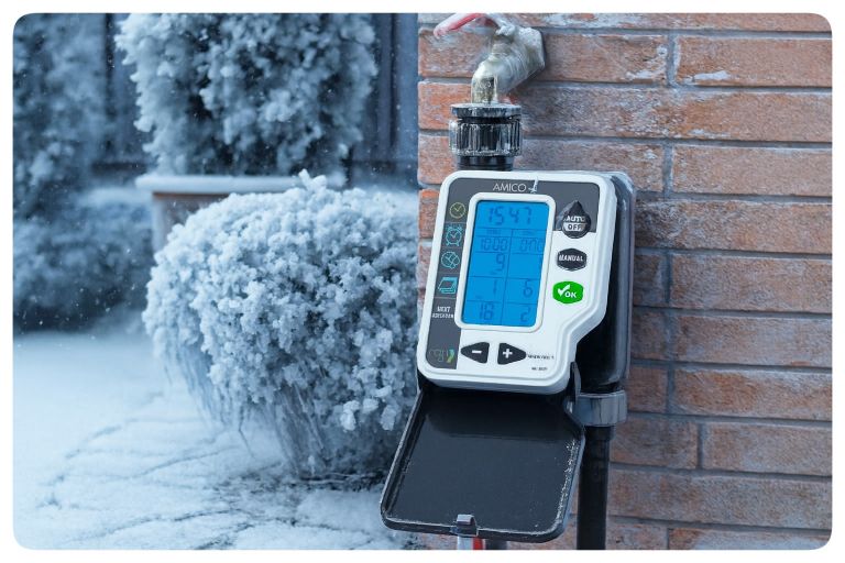 نگهداری از تایمر آبیاری در فصل زمستان