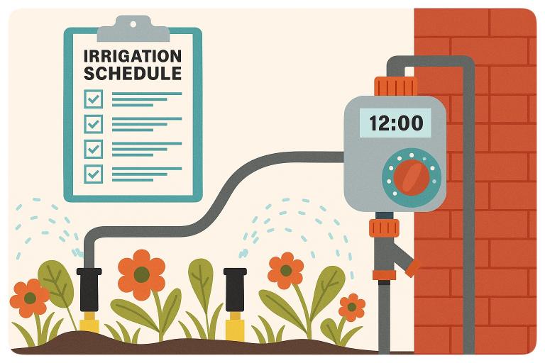برنامه ریزی تایمر آبیاری
