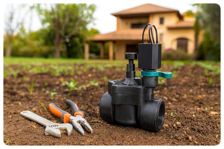 شیر برقی آبیاری در ویلا