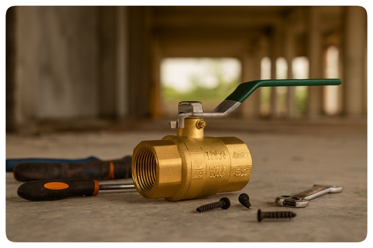 شیر برنجی دسته گازی