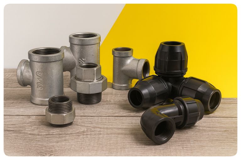 مقایسه اتصالات فلزی و اتصالات پلی اتیلن